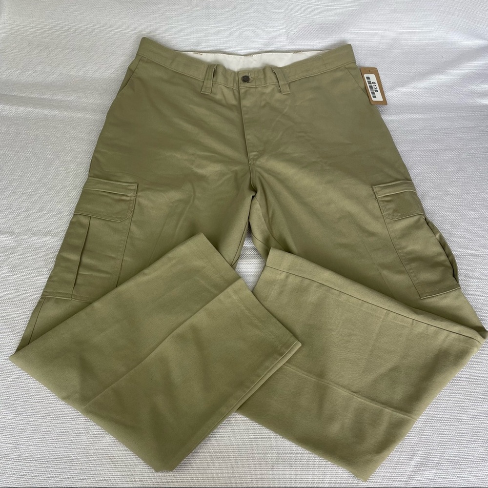 Dickies Men's Size 36W 30L Tan Poly/Cotton Blend Cargo Pants #0130